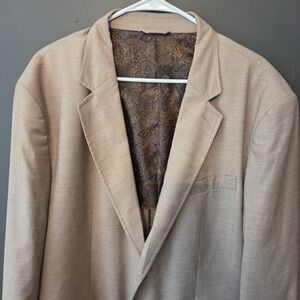 Tasso Elba Men's Blazer XXL Tan Lightweight Sport Coat Suit Jacket 2 Button